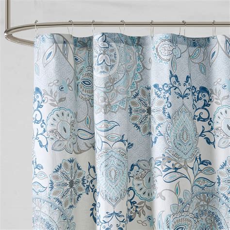 Madison Park Loleta Printed Cotton Shower Curtain Shower Curtains