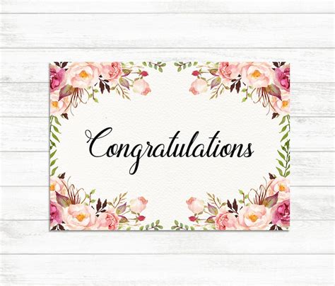 Congratulations Printable Card