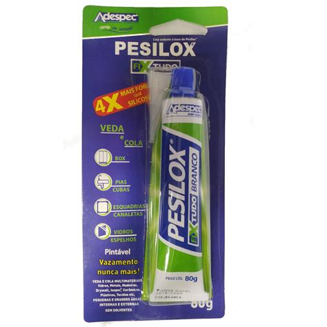 Silicone Multiuso Pesilox Fixtudo Adespec Branco 80g SOLUCAO CIA