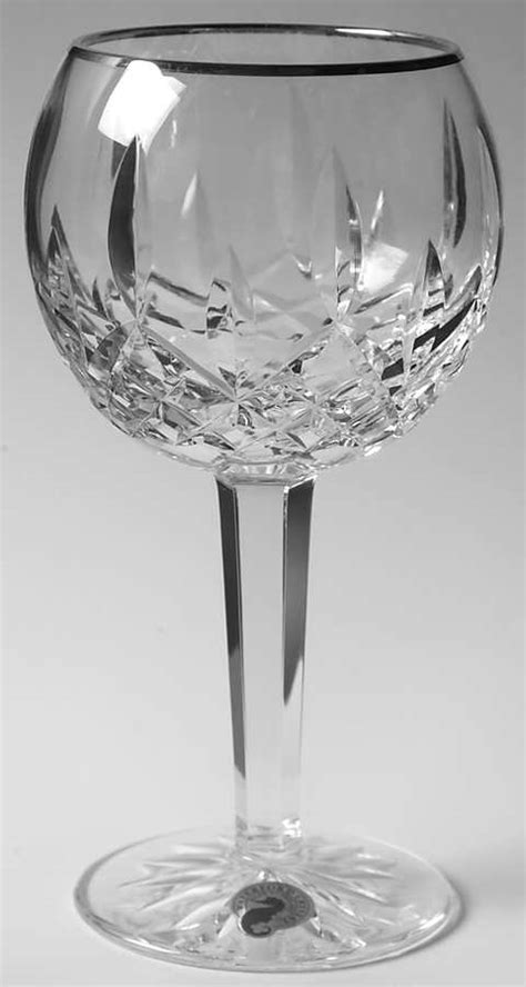 Platinum Lismore Tall Balloon Wine By Waterford Crystal Replacements