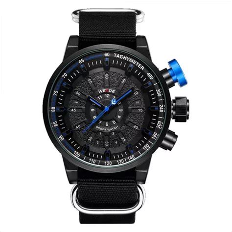 Reloj analógico Weide Wh7306 para hombre negro y azul MercadoLibre