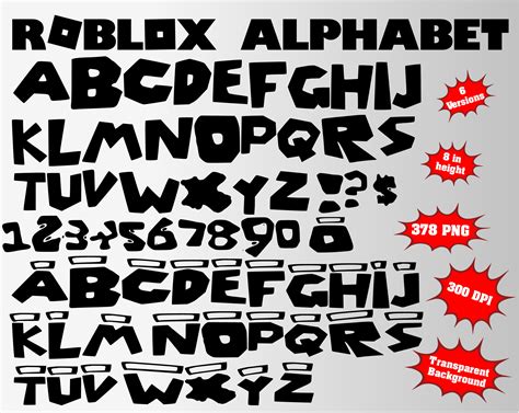 Roblox Alphabet