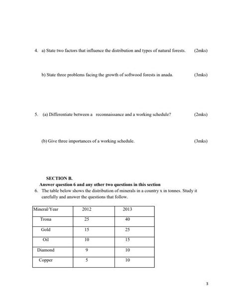 Form 3 Geography Paper 2 End Of Term 3 Examination 2022 1141