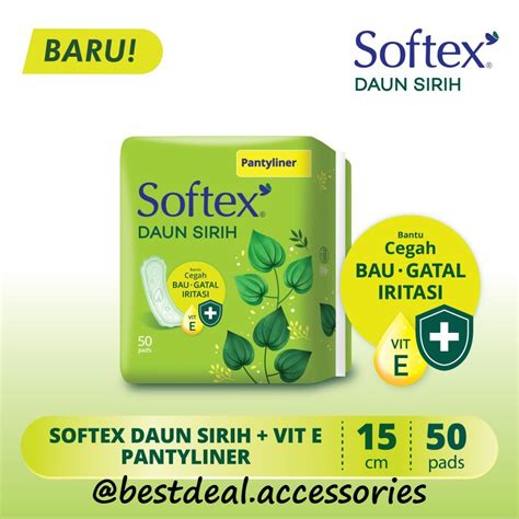 Jual Softex Pantyliner Regular Daun Sirih 50s Isi 50 Pads Panty Liners