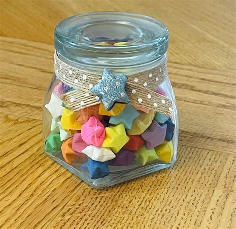 Origami Lucky Stars In A Jar Choose Your Own Color Etsy