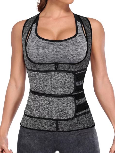 Comfree Women Sweat Band Waist Trainer Shapewear Vest Belt Neoprene Sauna Tummy Control For