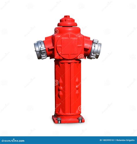 Red Fire Hydrant Isolated On A White Background Stock Photo Image Of