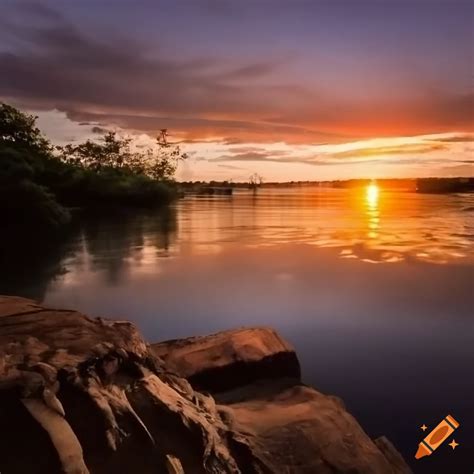 Parque em área litorânea o pôr do sol on Craiyon