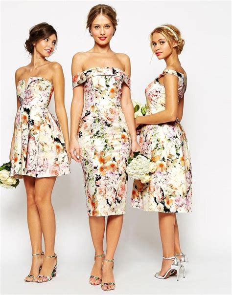 Floral Dresses For Bridesmaids Floral Bridesmaid Dresses Printed