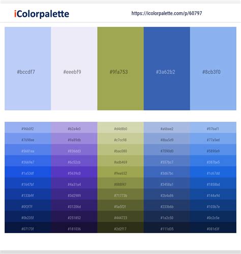 1 Latest Color Schemes With Olive Green And Azure Color Tone