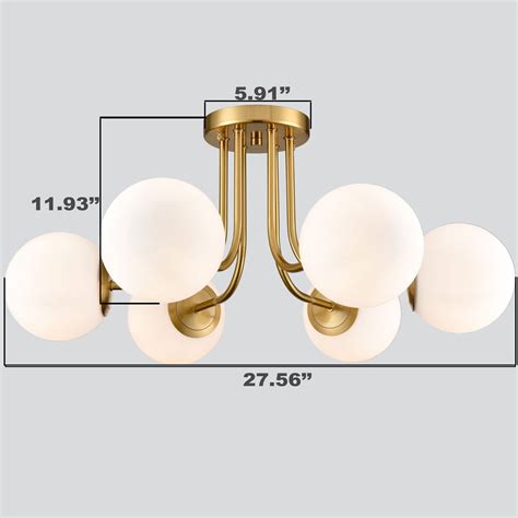 Modern Globe Ceiling Light 6 Light Claxy Lighting