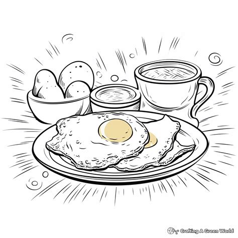 Fried Egg Coloring Pages Free And Printable