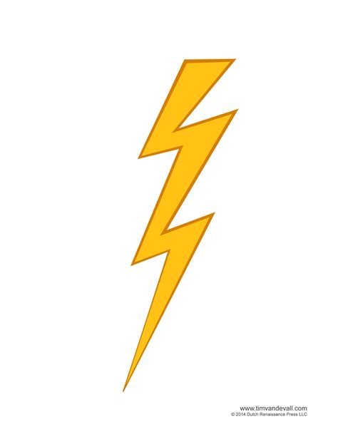 Printable Lightning Bolt Free Printable