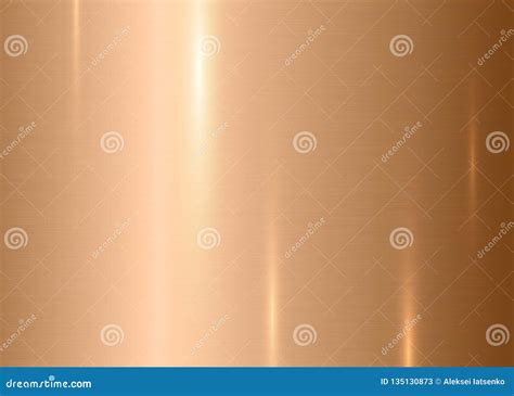 Bronze Brushed Surface Texture Background Metallic Stock Vector