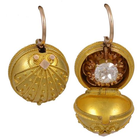 Antique Diamond Earrings With Coach Covers Antique Diamond Earrings