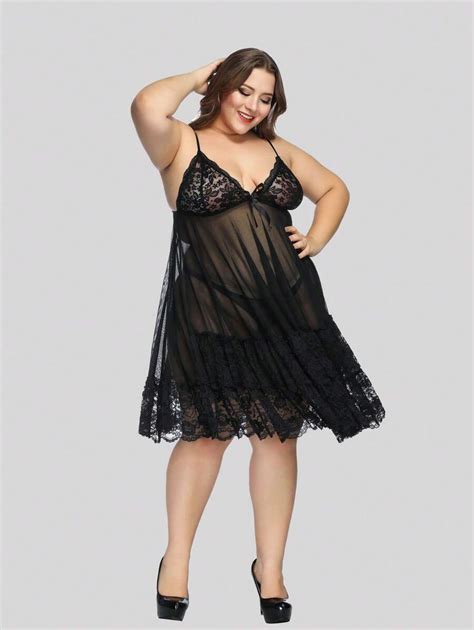 Plus Size Sexy Lingerie For Women Lace Perspective Temptation