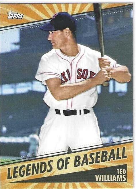 2021 Topps TED WILLIAMS Boston Red Sox Legends Of Baseball Insert LOB