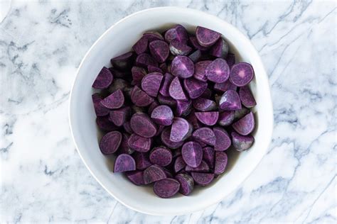 Roasted Purple Potatoes Recipe With Garlic And Cilantro