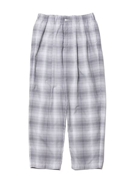 Cootie Ombre Check 2 Tuck Easy Pants Gray