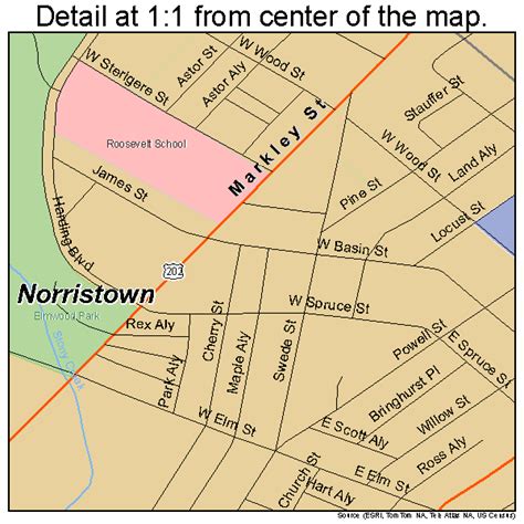 Norristown Pennsylvania Street Map 4254656