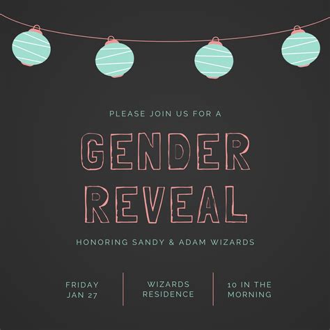 Free Custom Printable Gender Reveal Invitation Templates Canva