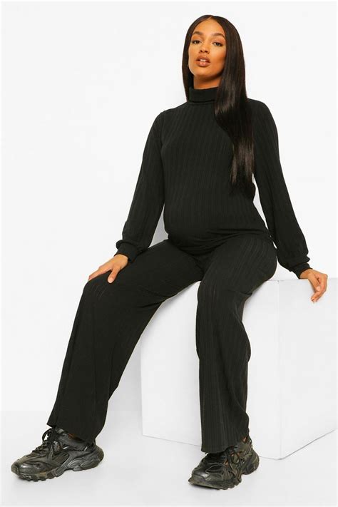 Maternity High Neck Lounge Set Boohoo Uk