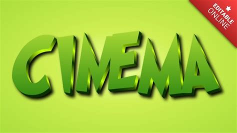 CINEMA The Grinch Font Text Effect Generator