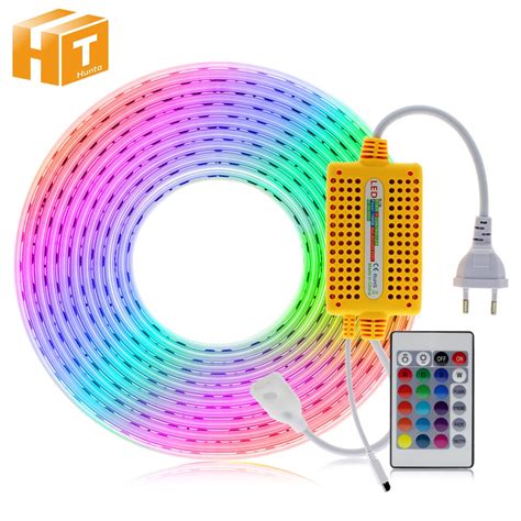 V Rgb Led Strip With Ir Remote Controller Ip Waterproof Outdoor