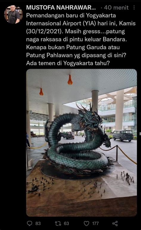 Heboh Patung Naga Raksasa Di Bandara Baru Yogyakarta