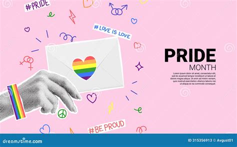 Collage For Pride Month Events Stock Vector Illustration Of Fingers