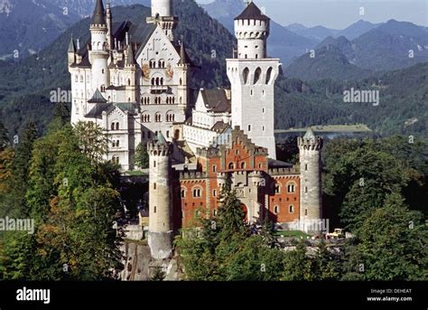 Neuschwanstein King Ludwigs Castle In The Bavarian Alps Bavaria