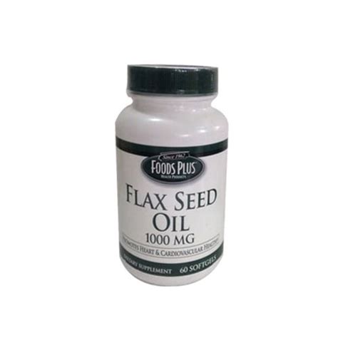 Foods Plus Flax Seed Oil 1000 Mg Softgels 60 Ea 3 Pack