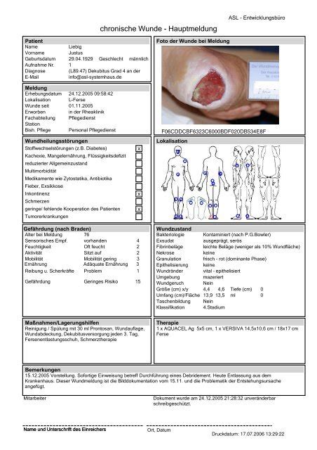 Beispiel Digitale Wunddokumentation PDF ASL