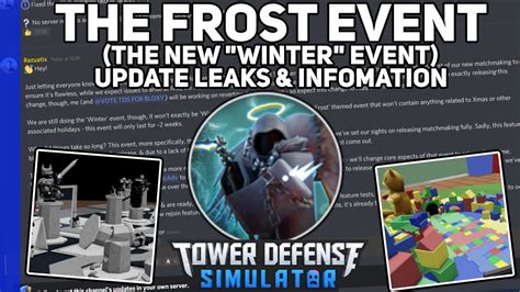 The Winter Event Is Now The Frost Event Tower Defense Simulator