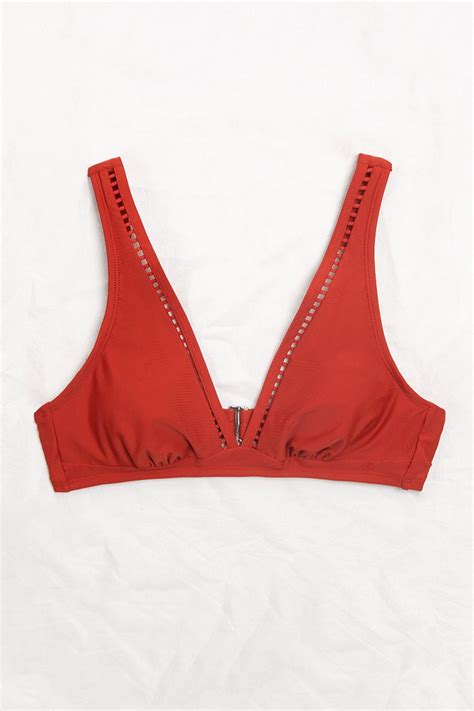 Seaside Holiday Ladder Trim Bralette Bikini Top