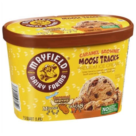 Mayfield Moose Tracks Caramel Brownie Ice Cream Qt Kroger