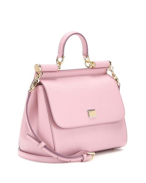 Dolce Gabbana Miss Sicily Small Leather Shoulder Bag In Pink Lyst