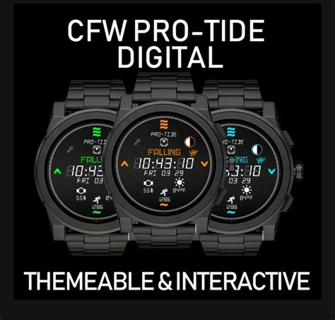 Watchface Cfw Pro Tide Digital Show Your Style Facer Community