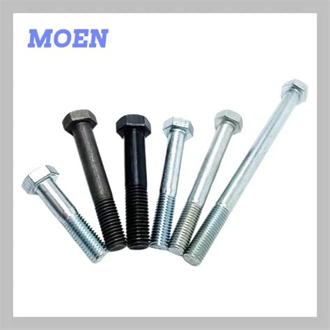 Wholesale Color Zinc Plat M6 M24 Carbon Steel DIN933 Hex Bolt Hex