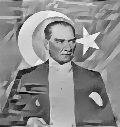 Portrait Of Mustafa Kemal Ataturk The Founder Of Republic Of Turkey