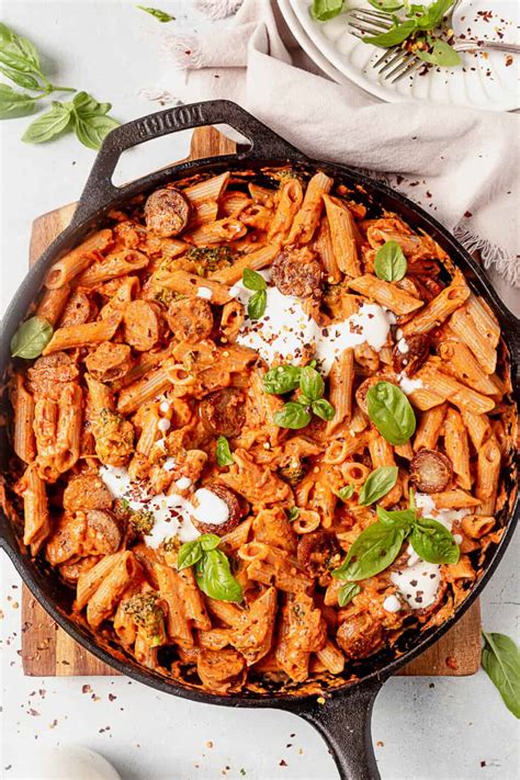 Creamy Italian Chicken Sausage Pasta with Broccoli