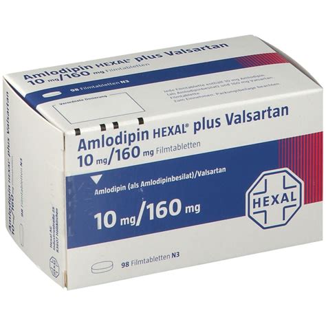 Amlodipin HEXAL Plus Valsartan 10 Mg 160 Mg 98 St Mit Dem E Rezept