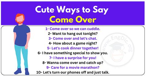 60 Sweet Cute Other Ways To Say Come Over EngDic