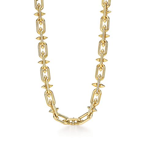 Tiffany Titan By Pharrell Williams Clasp Necklace In Gold With Diamonds Tiffany And Co Us