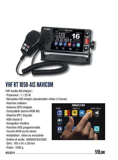 Promo Vhf Rt 1050 Ais Navicom Chez Accastillage Diffusion ICatalogue Fr