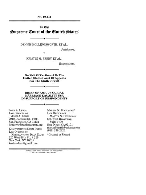 Perry Amicus Brief Of Marriage Equality Usa Pdf Same Sex Marriage