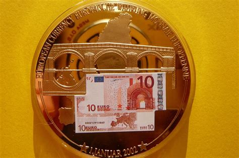 10 EURO NOWA WALUTA EUROPY 24K ZŁOTO OLBRZYM 11510427097 oficjalne