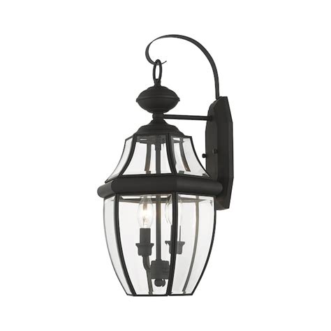 Livex Lighting Monterey 2 Light 20 25 In H Black Outdoor Wall Light 2251 04 At