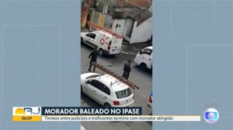 Vídeo Homem fica ferido em tiroteio no Conjunto Ipase Bom Dia Rio G1