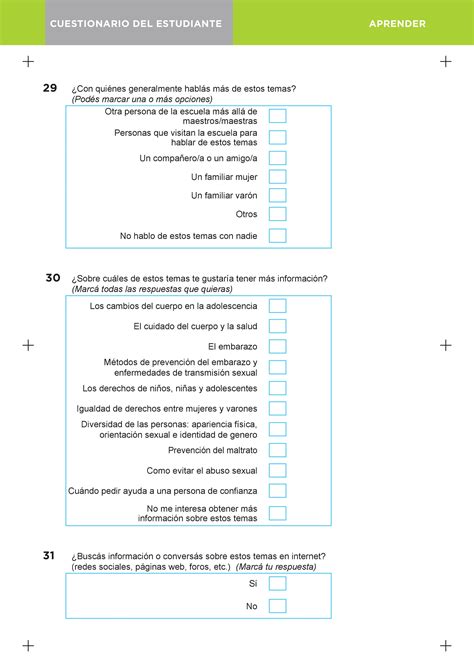 Educación Sexual Integral qué les preguntaron a los estudiantes en las